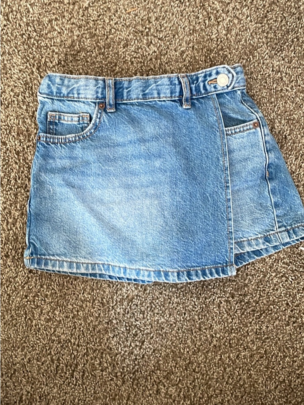 Zara Light Blue Denim Wrap Skort